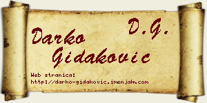Darko Gidaković vizit kartica